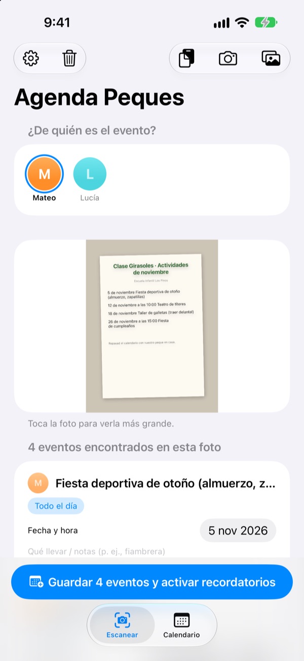 Foto a la circular. Y te avisamos la víspera.