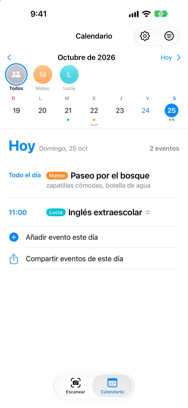 Con varios peques y toda la familia