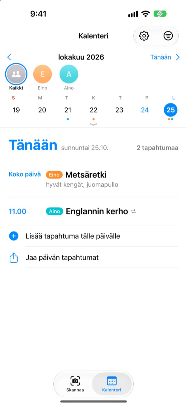 Useampi lapsi ja koko perhe
