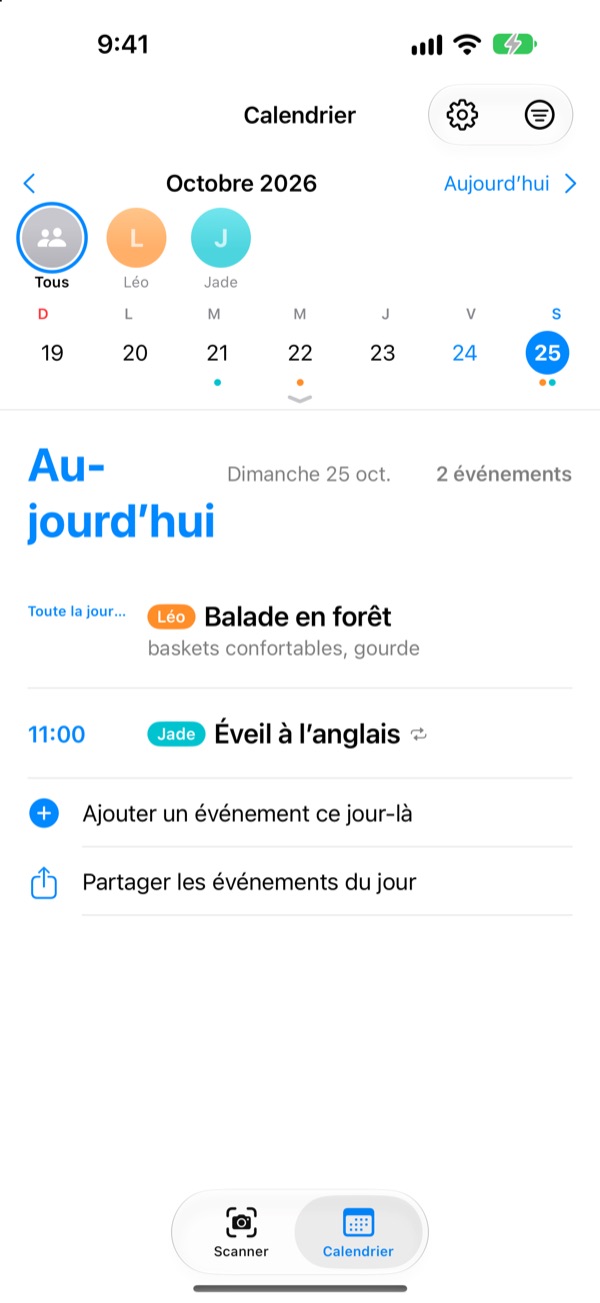 Plusieurs enfants, toute la famille