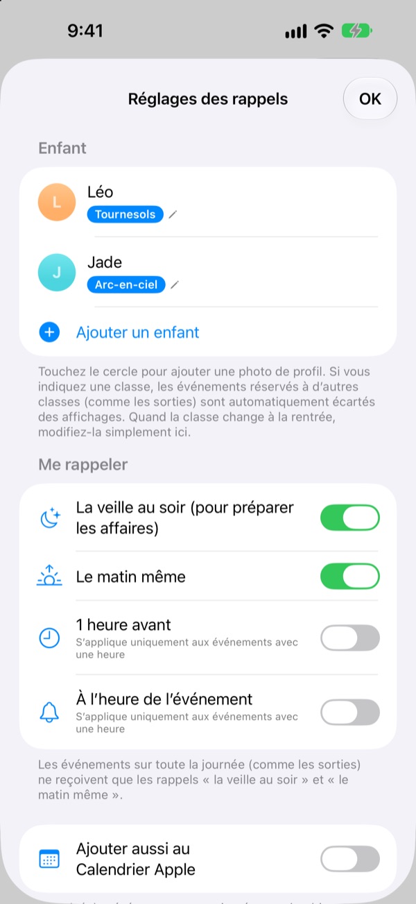 La veille au soir, un rappel