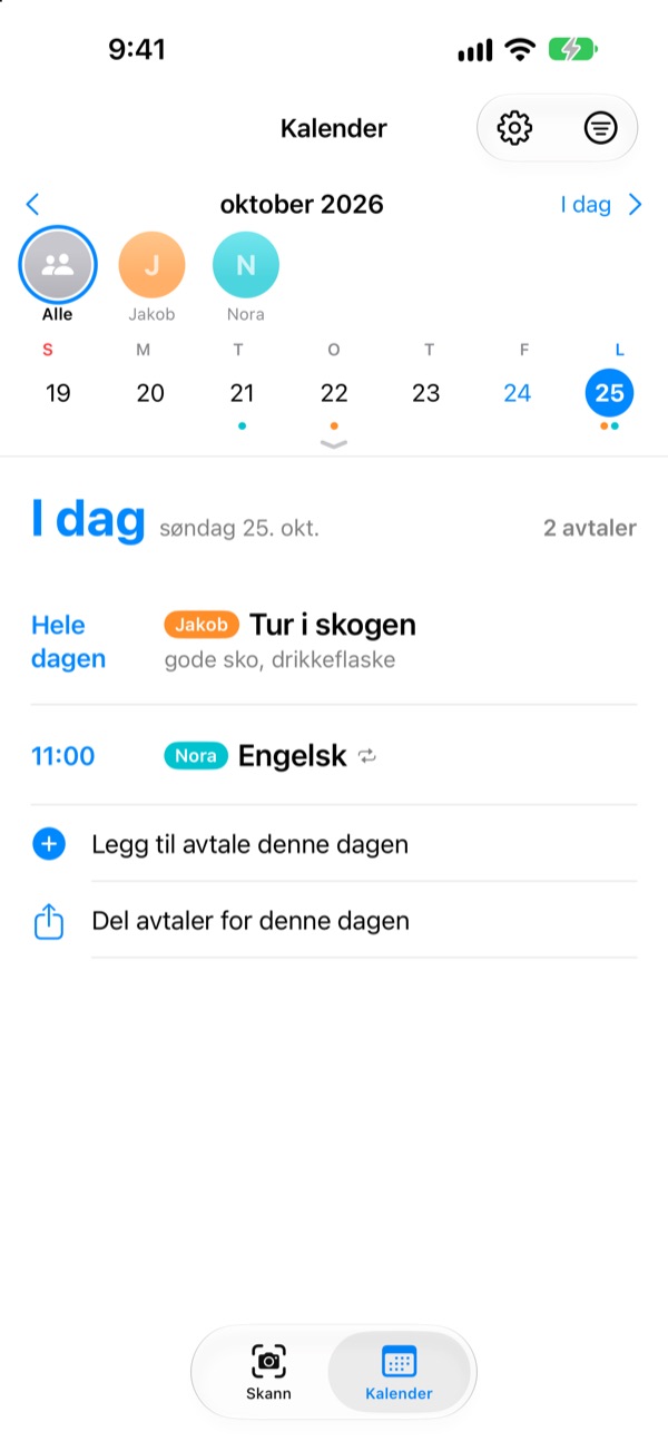 Kvelden før får du beskjed