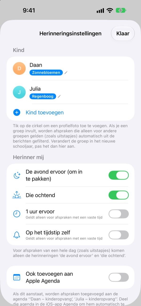 De avond ervoor een seintje