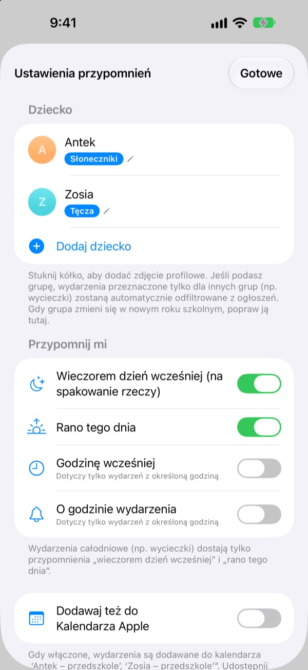 Wieczorem przypomnienie
