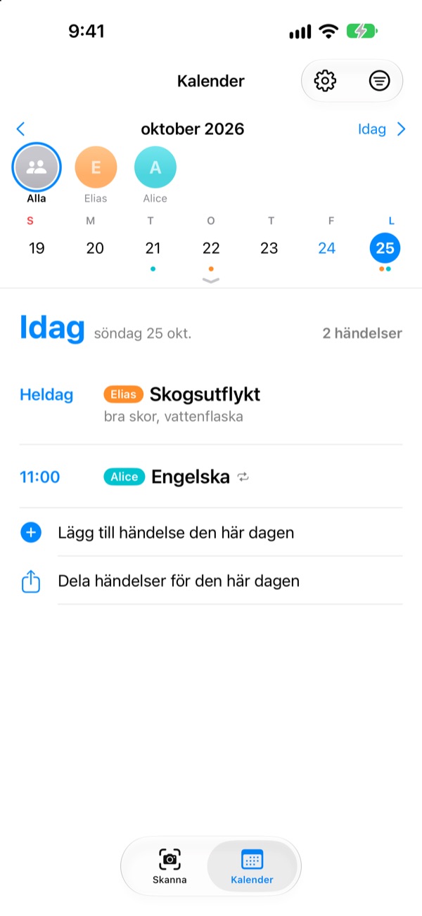 Flera barn och hela familjen