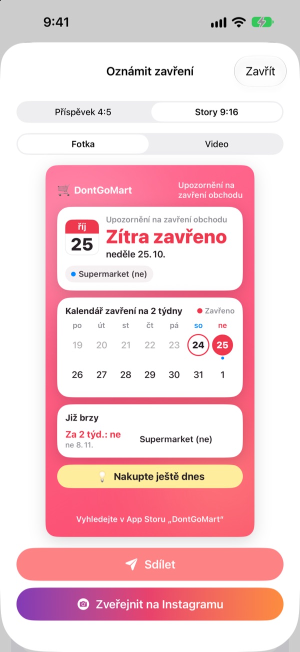 Sdílejte jednou kartou