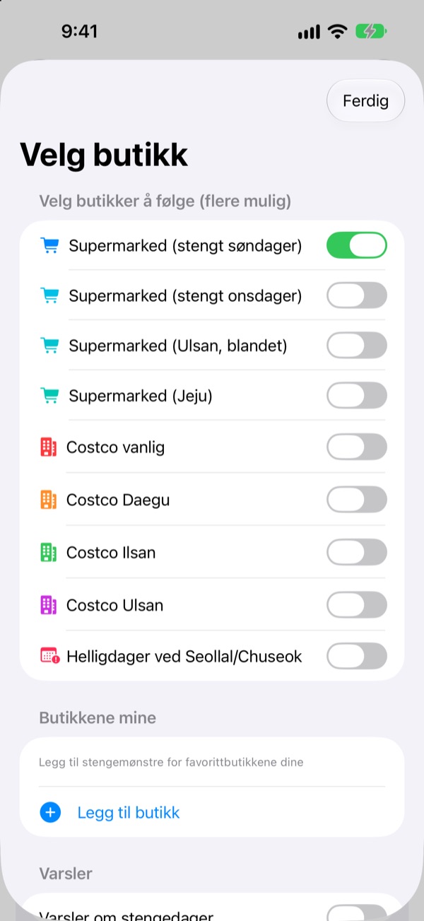 Riktig for hver region