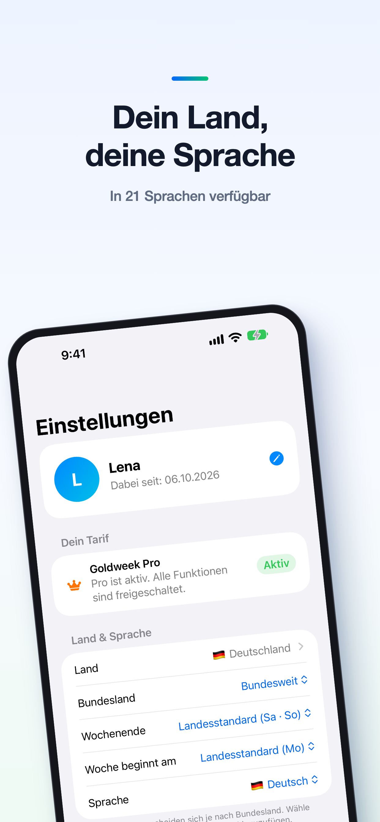 Screenshot von Goldweek